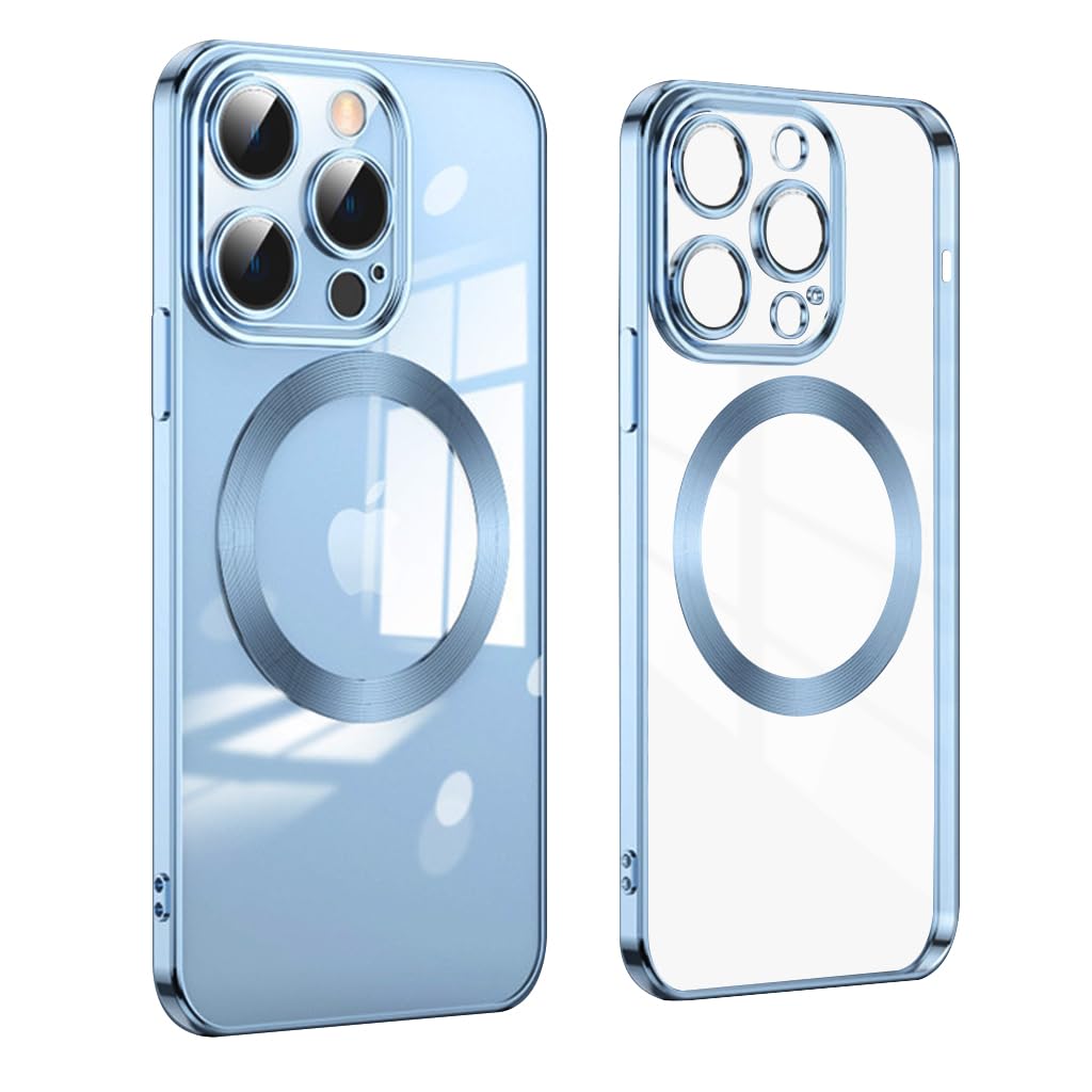 ZORBES Phone Cover for iPhone 14 Pro Max Compatible with Magsafe Phone Case for iPhone 14 Pro Max with Camera Lens Protector Full Protection Fashion TPU Clear Phone Cover for iPhone 14 Pro Max, Blue ZORBES Phone Cover for iPhone 14 Pro Max Compatible with Magsafe Phone Case for iPhone 14 Pro Max with Camera Lens Protector Full Protection Fashion TPU Clear Phone Cover for iPhone 14 Pro Max, Blue